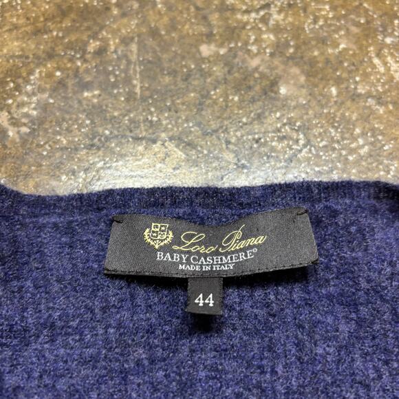 Loro Piana Baby Cashmere 1/4 Button Sweater Women's 44 / Medium Preppy Old Money - Picture 4 of 10